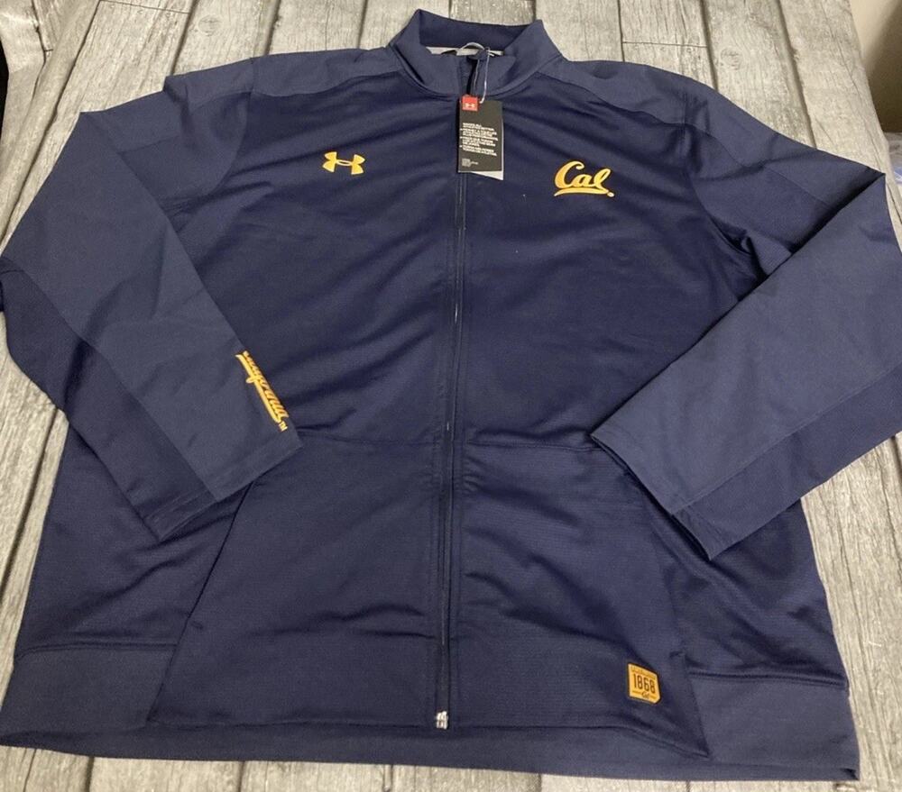 NWT Men’s Under Armour Cal Golden Bears Full Zip Jacket XL Navy Loose Fit